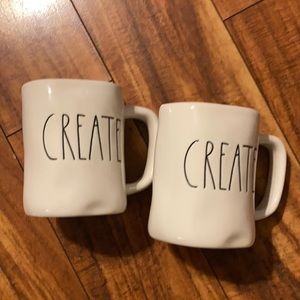 Set of two Rae Dunn “Create” mugs